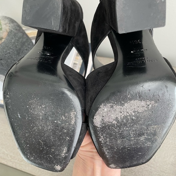 Saint Laurent Suede Mule Sandals - Picture 7 of 9